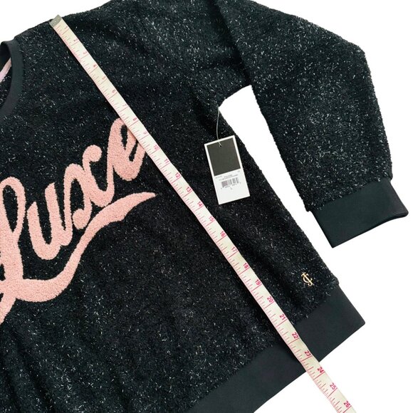Juicy Couture sweater Luxe Sparkly Pullover Black Size Large crew neck new - Picture 5 of 10